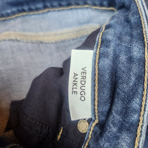 Paige Verdugo Ankle Jeans Womens Size 28 Skinny Mid Rise Medium Wash Denim Pants - Picture 4 of 7